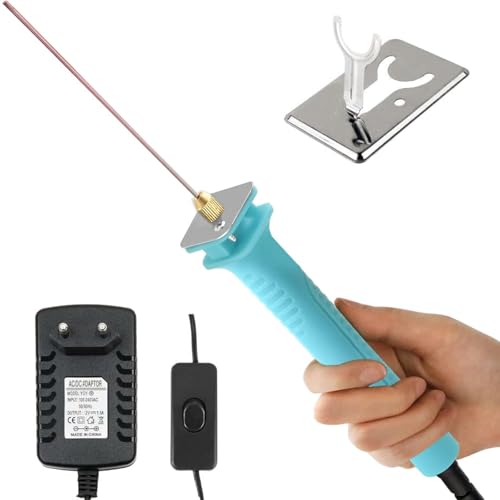 VOBOR Cortador de Espuma 10cm, 30 W Cortador Poliestireno, Eléctrico Espuma Maquina de Cortar, Kit de Herramienta de Corte de Grabador de Mano