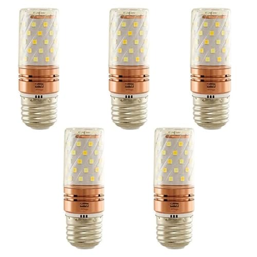 GreyWings LED Colour Changing E27 Bulb, 12W Multi-Coloured, Warm White/Cool White/Natural White, High Brightness LED Light for Home, Pack of 5