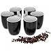 Produktbild Van Well 6er Set Kaffeebecher Serie Vario Porzellan - Farbe wählbar, Farbe:schwarz