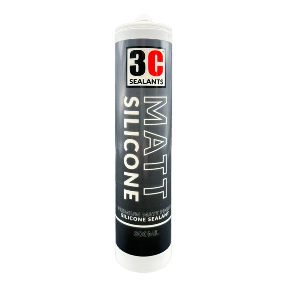 3C Sealants Matt Silicone Premium Matt Finish Sealant 300ml Matt Black