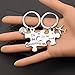 Lywjyb Birdgot Puzzle Keychain Couples Set Long Distance Relationships Gifts For Couples Love Friendship Gift (Silver)