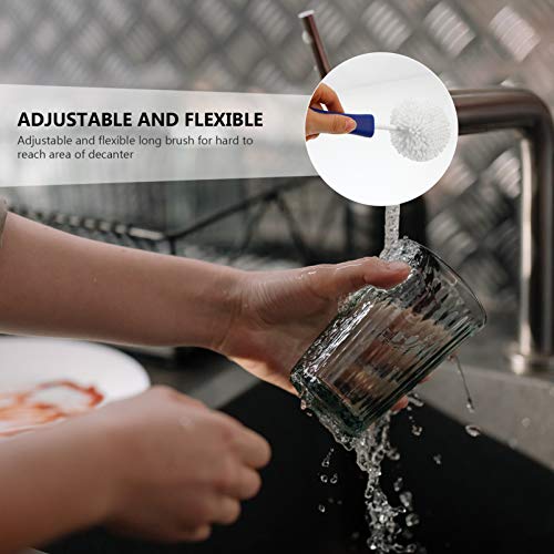 IMIKEYA Escova de limpeza de decantador de vinho flexível para garrafas de vidro