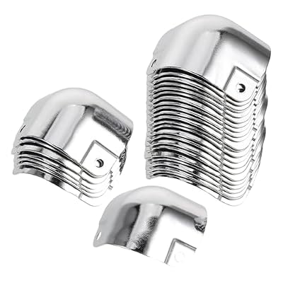 Toddmomy 20pcs Box Corner Protector for Toolbox and Flight Case, Electrolytic Plate Metal Safety Guards with Easy Installation and Comprehensive Coverage, Silver Edge Guards for Travel