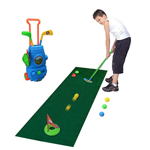 TOMYOU Kids Golf Toy Set – Golf Cart with Hitting Mat, Toddler Golf Toy, Indoor & Outdoor Sports Toys Gift for Boys, Girls 3 4 5 6 Year Old [Exquisite Packaging] - Thumbnail 2