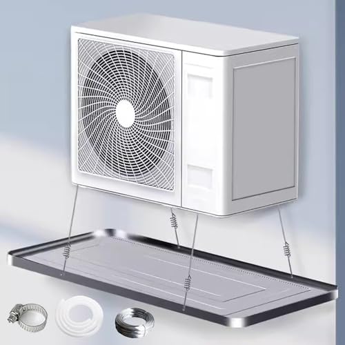 Bandeja de drenaje de acero inoxidable para unidades de aire acondicionado, bandeja de goteo duradera para sistemas de aire acondicionado y bomba de calor de ventana