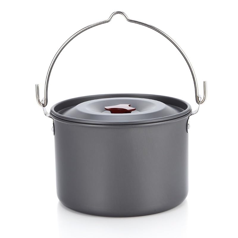 Pot de soupe de camping suspendu ultra-léger en aluminium