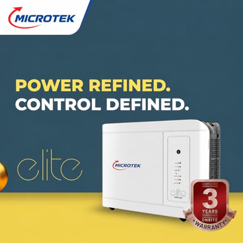 Image of Microtek MTKTU1K5S Elite UPS Inverter 1500 12V | Pure Sine Wave with Power Saver Tech | LED Display | 3-Year Warranty | Compatible with All Batteries | Ideal for Home, Office & Shops