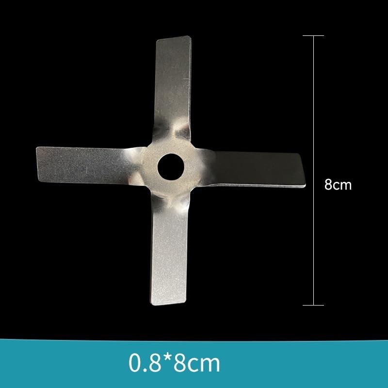 Dissolve Rührblatt für Elektrischen Labor-Mixer - 4-Blatt-Propeller aus Edelstahl 304(Cross blade: 8cm)