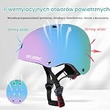 Glerc Kask na hulajnogę rowerową dla dzieci w wieku 3, 4, 5, 6, 7, 8 lat dla chłopców i dziewczynek, regulowany i wielosportowy, rozmiar S, kol