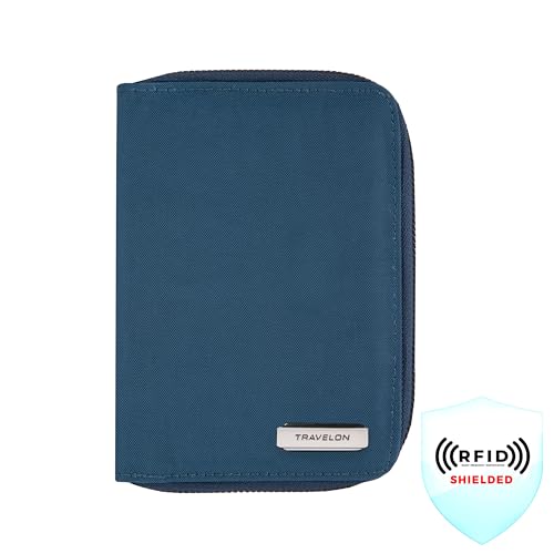 travelon rfid blocking passport zip wallet