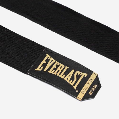 Everlast Elite Boxing Hand Wraps 180" Black/Gold