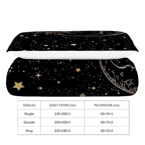 Housse de couette cheval sauvage 3D parure de lit 135x200 cm avec taie d'oreiller pour enfant
