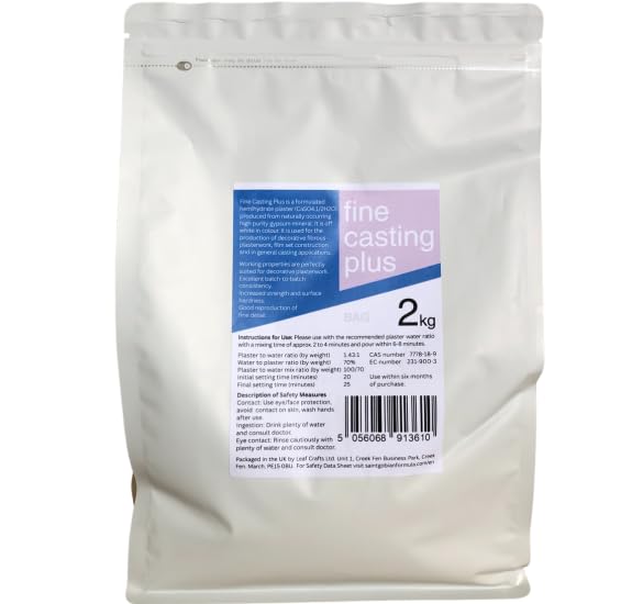 2kg Bag Formula Fine Casting Plus - Fineplus - Superior Plaster of Paris