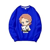 [WPOKXNZ] 鬼滅の刃 スエット 防寒 上着 男女兼用 コート フードレス 柔らかい 秋服 冬服 クルーネック かわいい 通学用デザイン 複数色選び ソフト肌触り 110CM