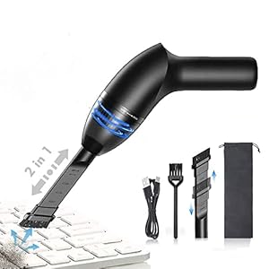 Keyboard Vacuum Cleaner Mini Vacuum Cleaner Rechargeable Cordless Vacuum Desk Vacuum Cleaner Computer Vacuum Cleaners with LED Light for Cleaning Dust,Hair,Crumbs,Car, Sewing Machine(H043)