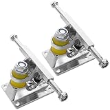 Kichvoe 1 Paar Skateboard Achsen aus Aluminiumlegierung Langebiges Longboard LKW Zubehör Multifunktionale Skateboard Brücke Kompatibel für Fish Boards Einfache Montage