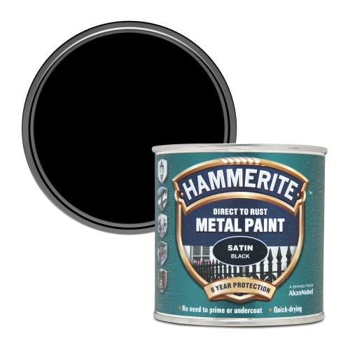 HAMMERITE Direct to Rust Satin Finish Noir 250 ML