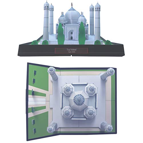 Monumento Templo Taj Mahal India Quebra Cabeça 3D Colagem Miniatura Papercraft HAS BRASIL