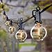 Brightown Outdoor String Light-100Ft G40 Globe Patio Lights with 104 Edison Glass Bulbs(4 Spare), UL listed Waterproof Hanging Lights for Backyard Balcony Deck Party Decor, E12 Socket Base, Black