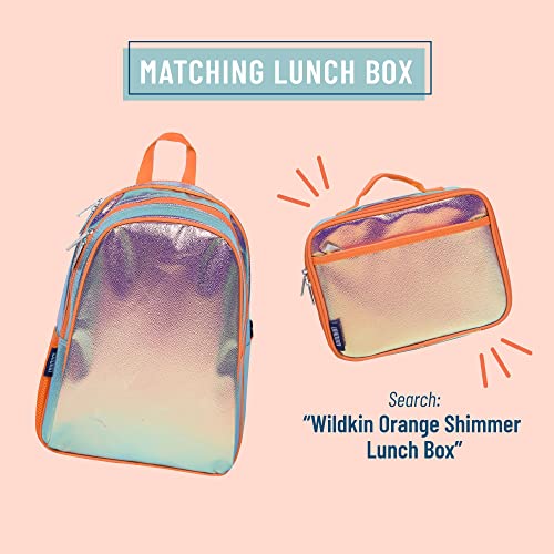 Wildkin 15 Inch Kids Backpack For Boys & Girls, 600-Denier Polyester Backpack For Kids, Features Padded Back & Adjustable Strap, Perfect Size For School & Travel Backpacks (Orange Shimmer) #TOP4
