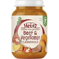 Heinz 8+ Months Beef and Vegetable Casserole Jar Heinz For Baby Baby Food Jar No Artificial Flavours, No Preservatives, No Added Colours 170g (pack of 6)