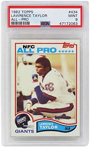 Lawrence Taylor (Giants) 1982 Topps Football #434 RC Rookie Card - PSA 9 MINT (D)