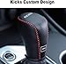 XITER for Genuine Leather Gear Shift Knob Cover Car Protect Accessories Case for Nissan Kicks 2018-2024 (Carbon Fiber)
