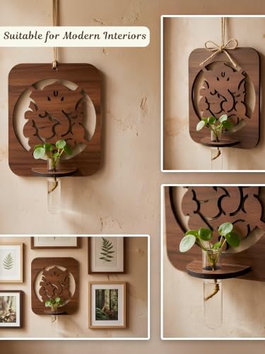 Image of Bombay Greens Wooden Ganesh Hanging Planter | Lord Ganesha Wall Planter for Home Decor, Office & Garden | Decorative Planter for Small Plants & Succulents