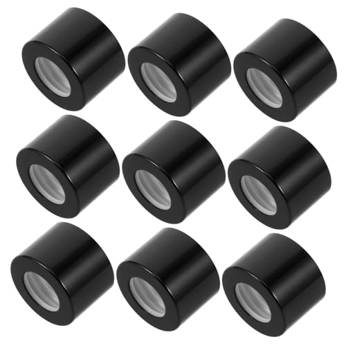 ULTECHNOVO Tappi Diffusori in Metallo Neri 24 Denti per Bottiglie di Profumo, Coperchi di Ricambio per Diffusori a Bastoncini, Tenuta Ermetica per Uso Casa, Ufficio e Auto, Confezione 10 Pezzi