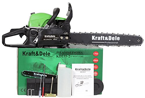 Motosega A Benzina Miscela da POTATURA ABBATTIMENTO A Scoppio Tipo HYUNDAY Kraft 52CC Lama da 45 CM Professionale 52 CC 1000RPM 2,7KW