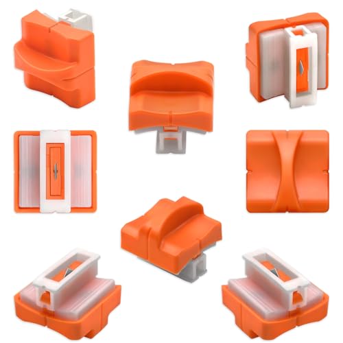 Meafeng, 8 Pièces, Remplacer la Lame, pour Coupe Papier, A4, Lame Massicot, A5, Orange