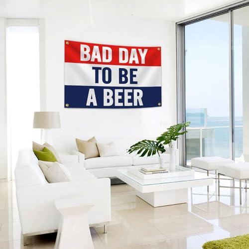 Bad Day To Be A Beer Flag 3x5 Feet with Brass Grommets by KsaLirs - Used condition - Image 4