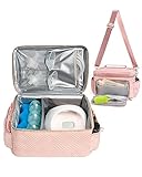 Flyangle EliteMom Breast Pump Tote Bag (Patent Pending) - Stylish Pumping Bag with Shoulder Strap, Compatible with Spectra S1 S2 Gold & More with Cooler for Working Moms