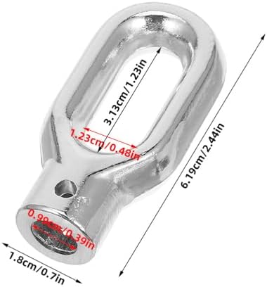 DOITOOL Awning Ring Hook Aluminum Alloy Crank Hook for Outdoor Retractable Patio Shade Repair Replacement 2.36X1.18X0.55In Camper Awning Parts Accessory image 5