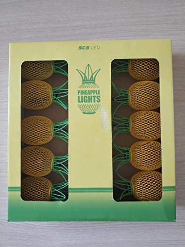 Pineapple String Lights - 6Ft. Per Decorative String Light - 10 Fun Pineapple Fun Lights Per String! Battery Power Supply (Battery Power) #TOP3
