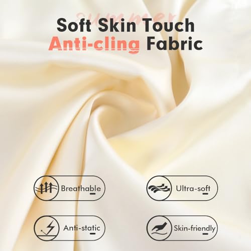 Image of MANCYFIT Womens Half Slip for Under Dresses Satin Slip Skirt Mini Underskirt