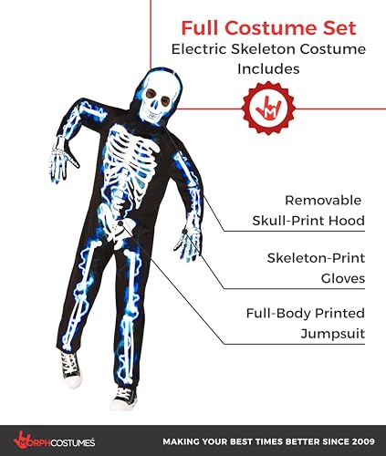 Disfraz de esqueleto para niños talla XL azul miniatura 2