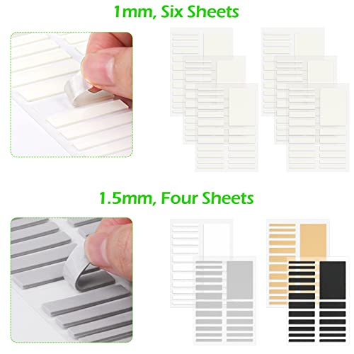 200 Pcs Ring Sizer Adjuster for Loose Rings, 10 Sheets Ring Sizer Ring Guard Invisible Silicone EVA Foam Ring Size Adjuster Set with Polishing Cloth Tools for Women Men (5 Colors 2 Kinds of Thickness)