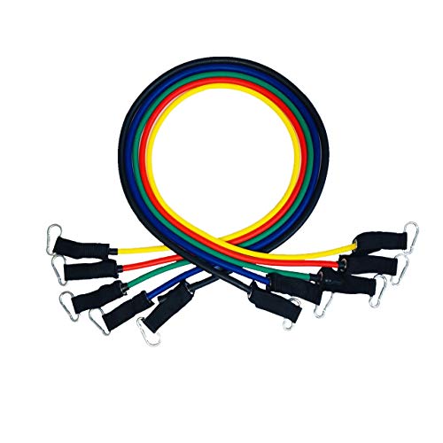 Kit De Elásticos Extensores 11 peças - Treinamento Funcional Pilates