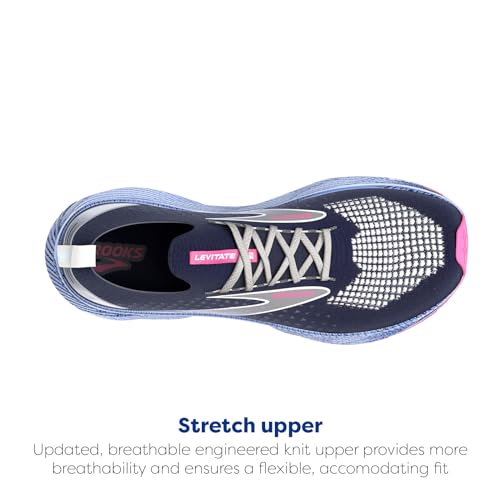 Brooks Brooks Women’s Levitate Stealthfit 6 Neutral Running Shoe - Peacoat/Open Air/Lilac Rose - 5 Medium