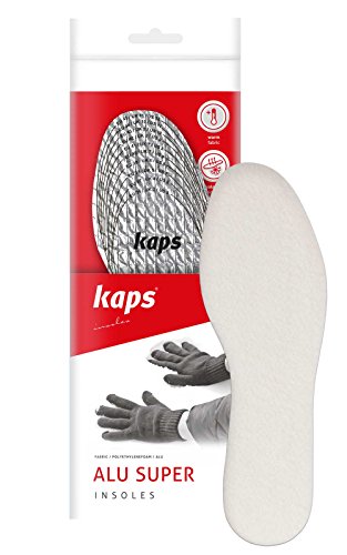 Kaps Alu Super, Thermal and Insulating Triple Layer Shoe Insoles for Winter, Made in Europe, All size, cut-to-fit, Multicolour