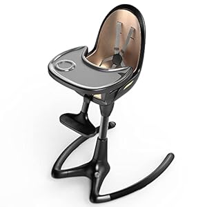 Hot Mom trona de bebé ajustable ángulo del asiento, altura de elevación, doble bandeja, disponibilidad de por vida de lujo comer silla (black)