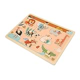 Pongnas Fesselndes Steckpuzzle-Brettspielzeug mit Tiermustern für Kleinkinder-Lernabenteuer Im Vorschulalter
