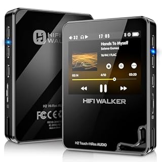 HIFI WALKER H2 Touch, Hi Res MP3 Player with Bluetooth, 2.4” HD Touch Screen, Digital Audio Player, DSD Lossless FLAC Player, Bluetooth Music Player with 64GB Memory Card, Support Up to 512GB