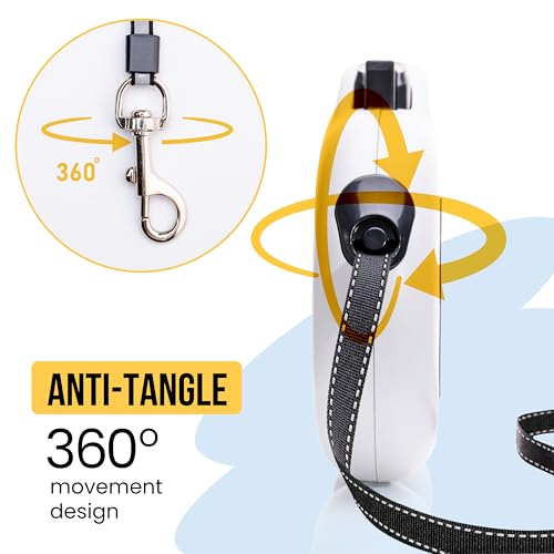 StitchLeash Coleira retrátil para cães grandes e extragrandes (até 50 kg) - personalizável, patentea