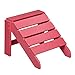 Produktbild NEG Design Adirondack Fußbank Marcy (rot) Westport-Hocker/Fußhocker aus Polywood-Kunststoff (Holzoptik, wetterfest, UV- und farbbeständig)