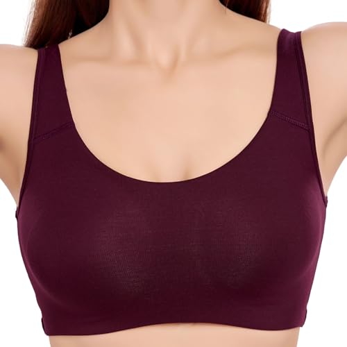 Image of juliet Non Padded Full Coverage Sports Bra for Women | Slip on Bra | Low Impact High Coverage Wireless Support Sports Bra JS 90