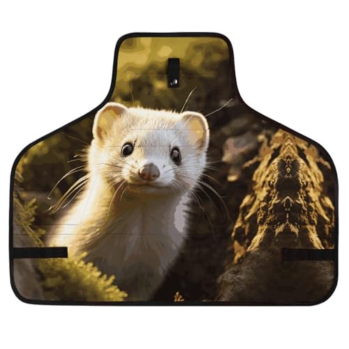 Delantal de trabajo ajustable con bolsillos 28.5"X23.6" miniatura 1
