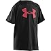 Under Armour Boys' Tech Big Logo Short Sleeve T-Shirt, Black/Red, Youth Large