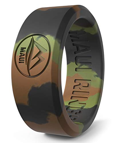 M Maui Rings Silicone Wedding Ring For Men Solid Silicone Wedding Band For Men Mens Ring Men Wedding Band Safe Ring For Athletes Sport Gym #TOP3